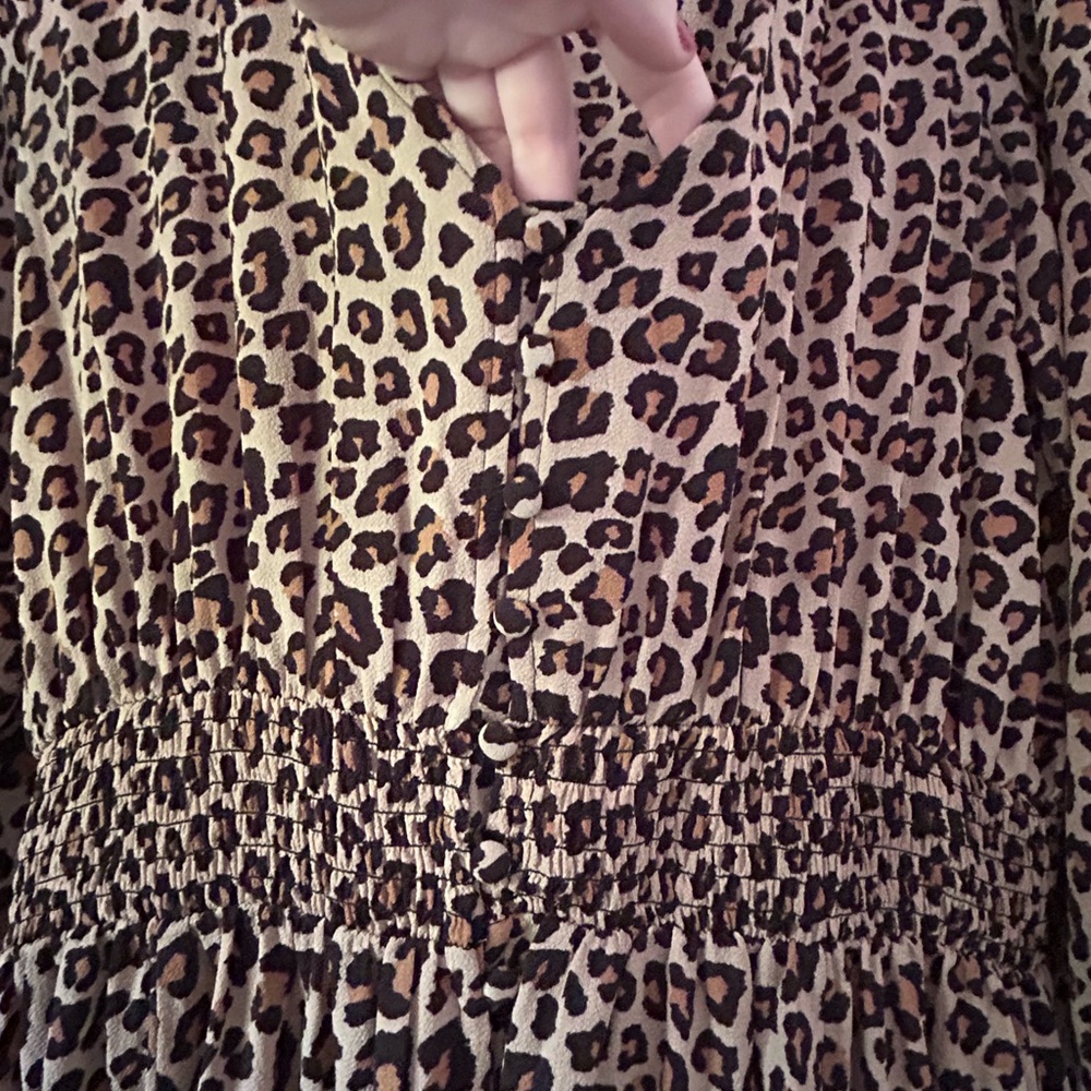 City Chic Leopard-Print Maxi Dress in Brown and Black - Picture 2 of 4